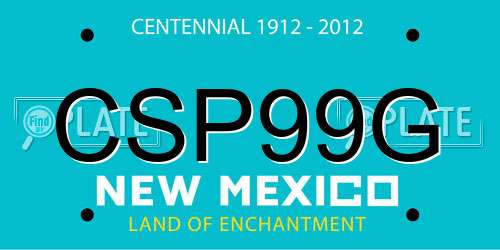 CSP99G New Mexico License Plate