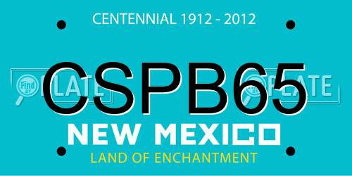 CSPB65 New Mexico License Plate