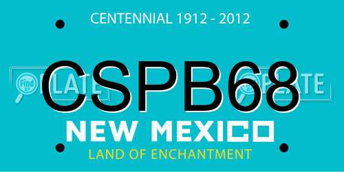 CSPB68 New Mexico License Plate
