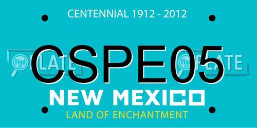 CSPE05 New Mexico License Plate