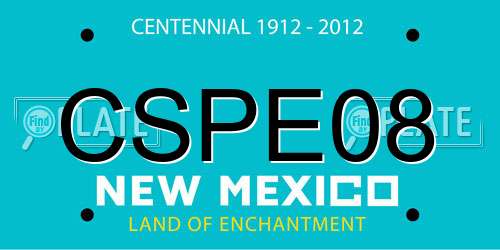 CSPE08 New Mexico License Plate
