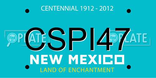 CSPI47 New Mexico License Plate