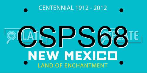CSPS68 New Mexico License Plate