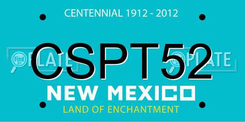 CSPT52 New Mexico License Plate