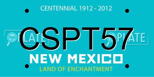 CSPT57 New Mexico License Plate
