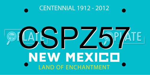 CSPZ57 New Mexico License Plate