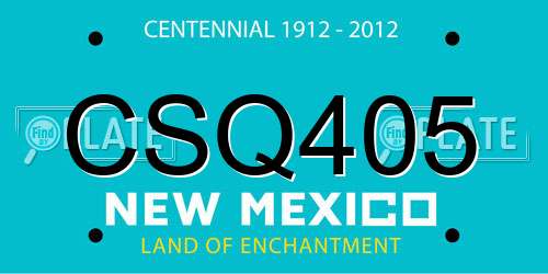 CSQ405 New Mexico License Plate