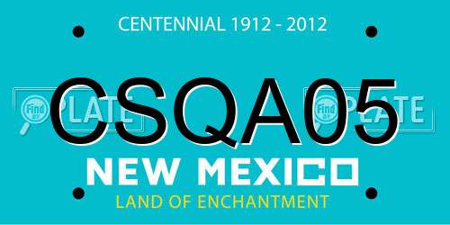 CSQA05 New Mexico License Plate