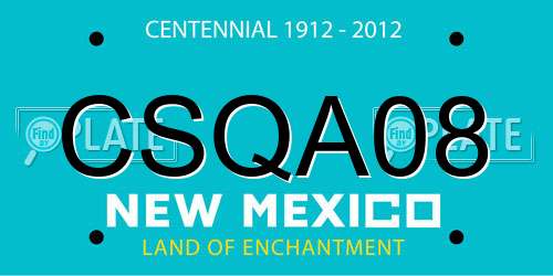CSQA08 New Mexico License Plate