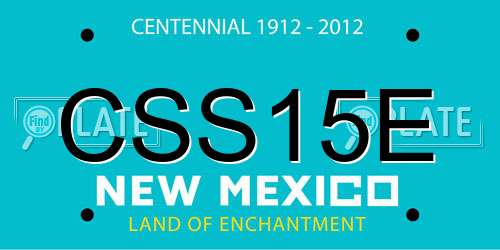 CSS15E New Mexico License Plate