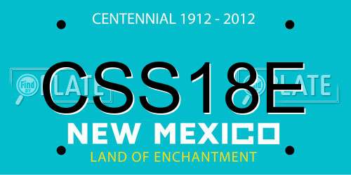 CSS18E New Mexico License Plate