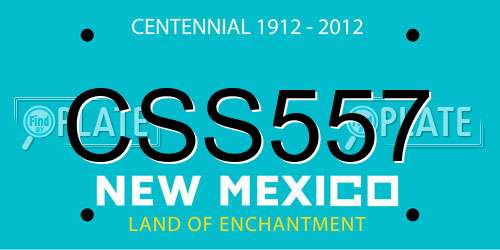 CSS557 New Mexico License Plate