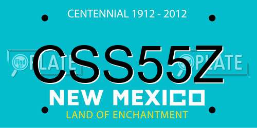 CSS55Z New Mexico License Plate