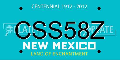 CSS58Z New Mexico License Plate