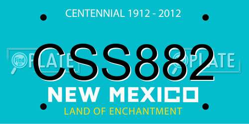 CSS882 New Mexico License Plate
