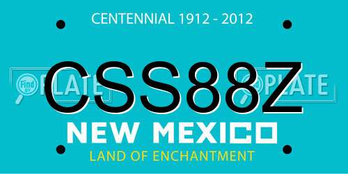 CSS88Z New Mexico License Plate