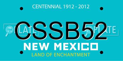 CSSB52 New Mexico License Plate