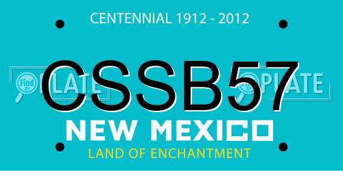 CSSB57 New Mexico License Plate