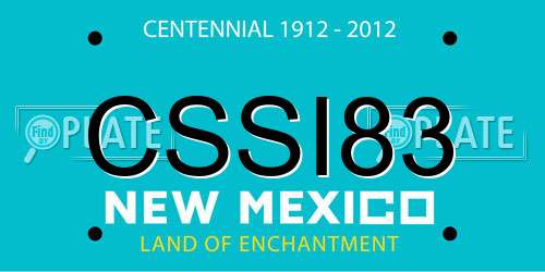 CSSI83 New Mexico License Plate