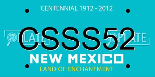 CSSS52 New Mexico License Plate