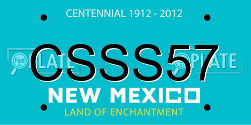 CSSS57 New Mexico License Plate