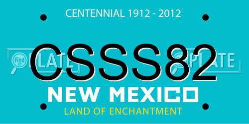 CSSS82 New Mexico License Plate