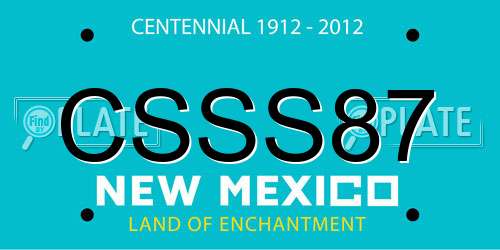 CSSS87 New Mexico License Plate