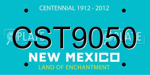 CST9050 New Mexico License Plate