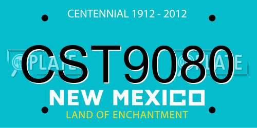 CST9080 New Mexico License Plate