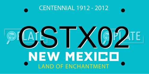 CSTX02 New Mexico License Plate