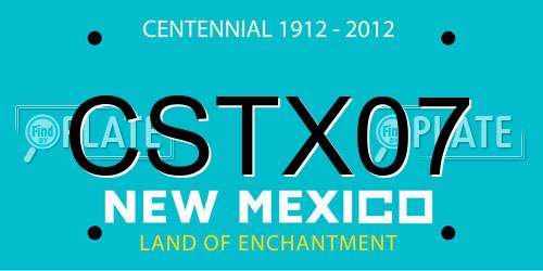 CSTX07 New Mexico License Plate