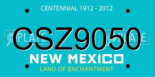 CSZ9050 New Mexico License Plate