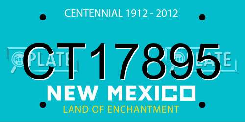 CT17895 New Mexico License Plate