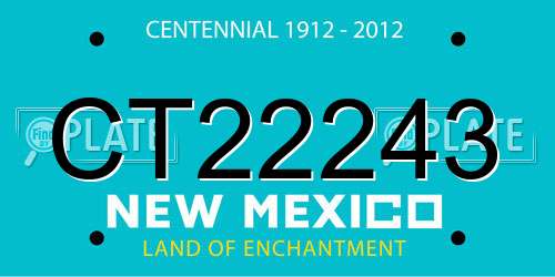 CT22243 New Mexico License Plate