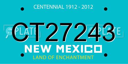 CT27243 New Mexico License Plate