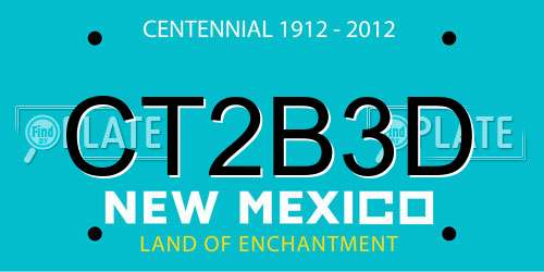 CT2B3D New Mexico License Plate