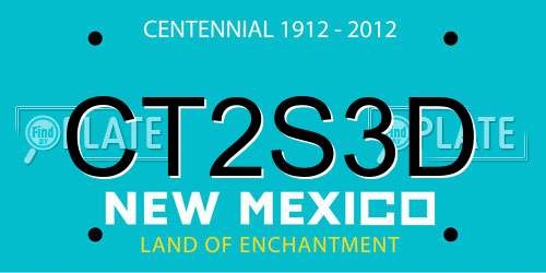 CT2S3D New Mexico License Plate