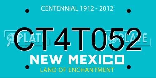 CT4T052 New Mexico License Plate