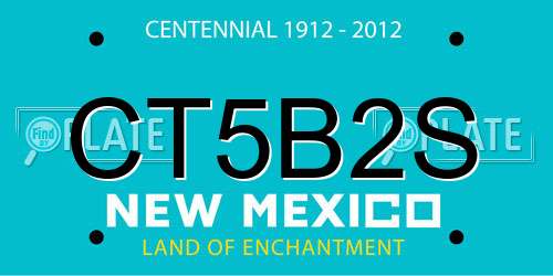 CT5B2S New Mexico License Plate
