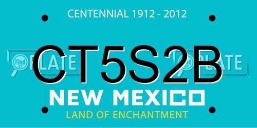 CT5S2B New Mexico License Plate