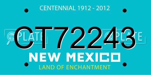 CT72243 New Mexico License Plate