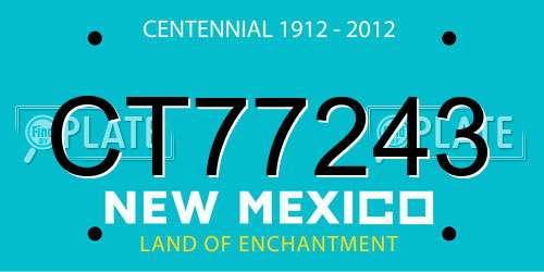 CT77243 New Mexico License Plate