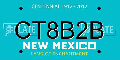 CT8B2B New Mexico License Plate
