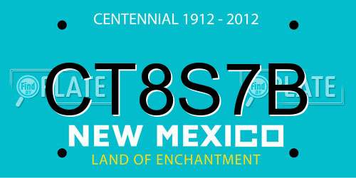 CT8S7B New Mexico License Plate