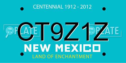 CT9Z1Z New Mexico License Plate