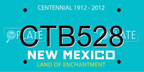 CTB528 New Mexico License Plate