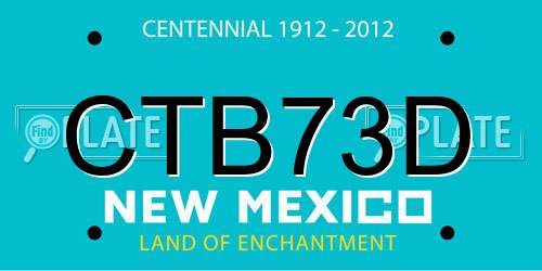 CTB73D New Mexico License Plate