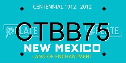 CTBB75 New Mexico License Plate