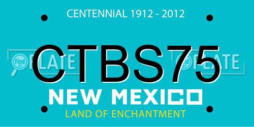 CTBS75 New Mexico License Plate