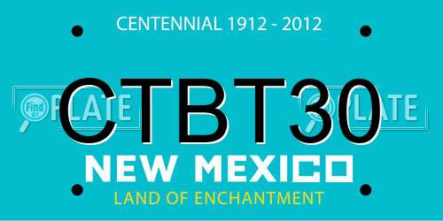CTBT30 New Mexico License Plate